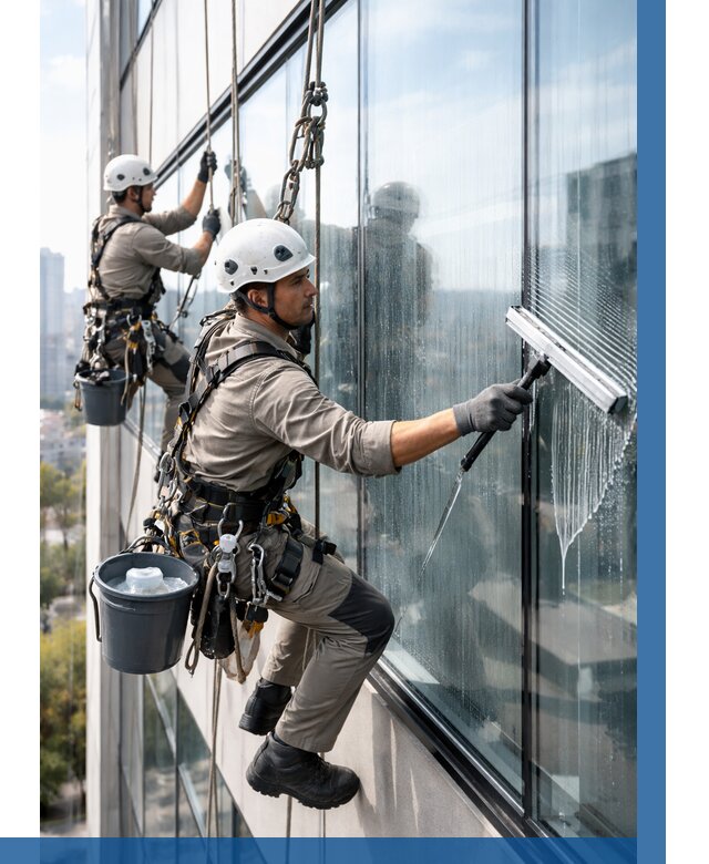 Мойка окон альпинистами в Карпинске от 4621 р. | ВЫСОТНИК-Кпн