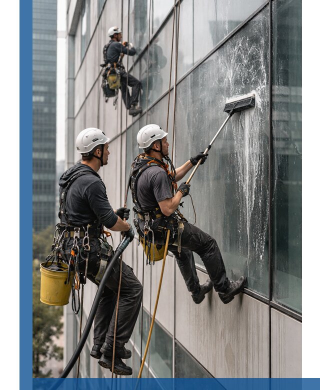 Профессиональная высотная мойка фасадов зданий в Карпинске