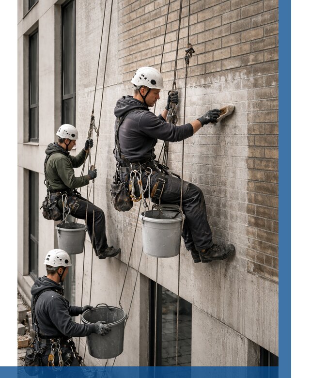 Удаление высолов с фасада в Карпинске от 257 р. | ВЫСОТНИК-Кпн