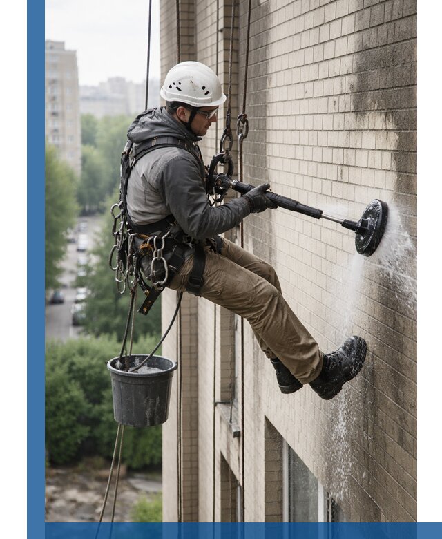 Очистка фасада от копоти в Карпинске профессионально и безопасно