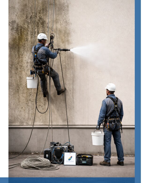 Очистка фасада от плесени в Карпинске от 308 р. | ВЫСОТНИК-Кпн