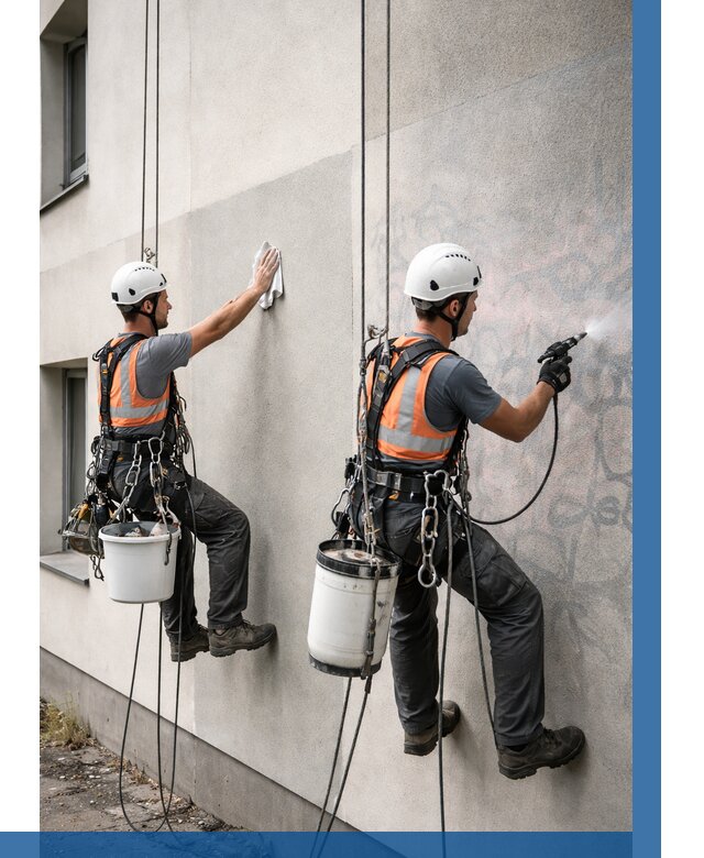 Антиграффити покрытие фасада в Карпинске от 616 р. | ВЫСОТНИК-Кпн