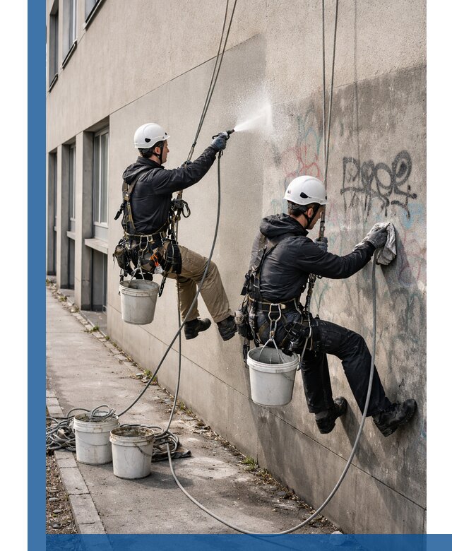 Антиграффити покрытие фасада с защитой от надписей в Карпинске