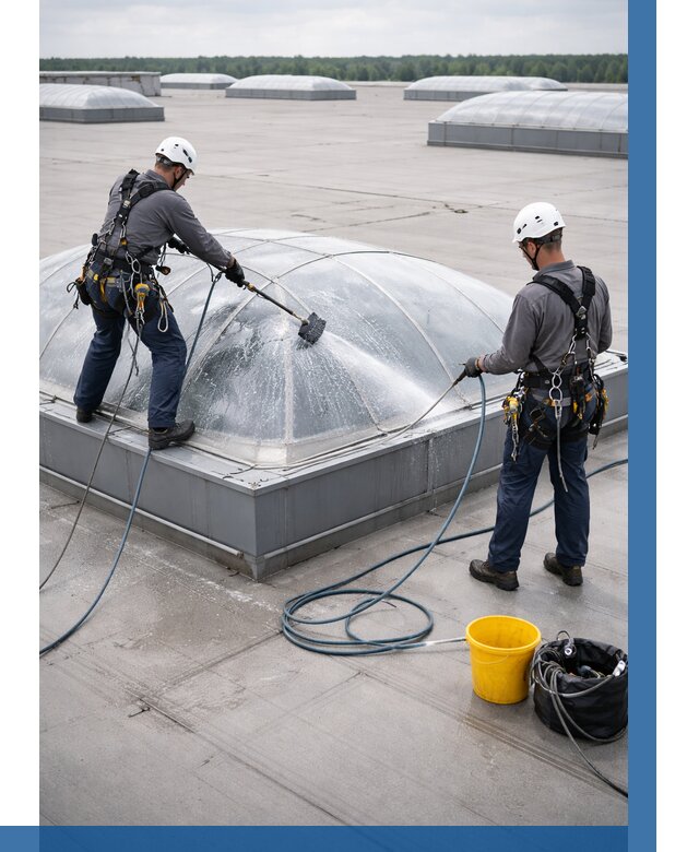 Мойка зенитных фонарей в Карпинске, заказать от 4621 р. | ВЫСОТНИК-Кпн