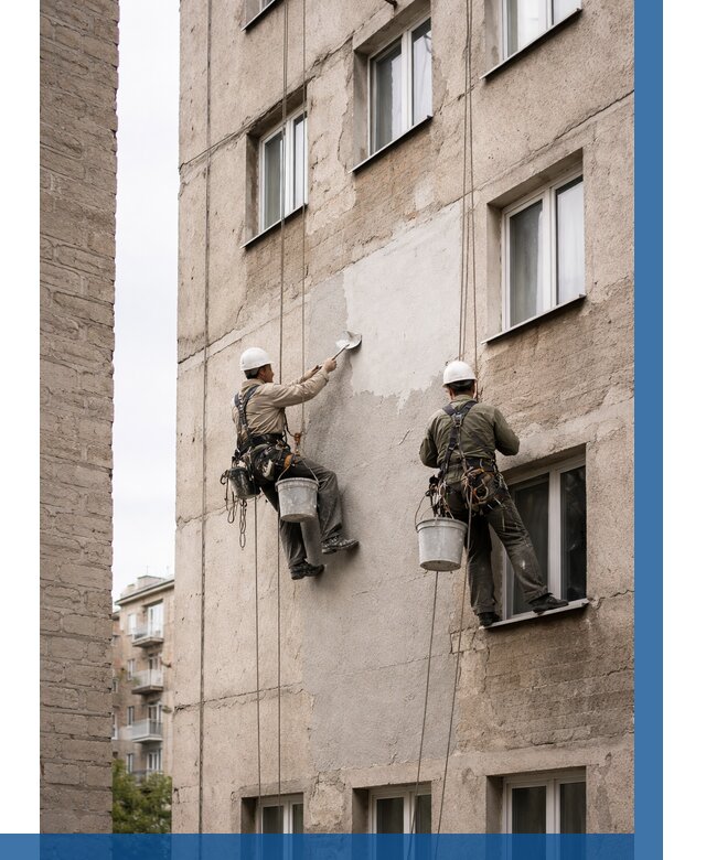 Косметический ремонт фасада в Карпинске от 1129 р. | ВЫСОТНИК-Кпн