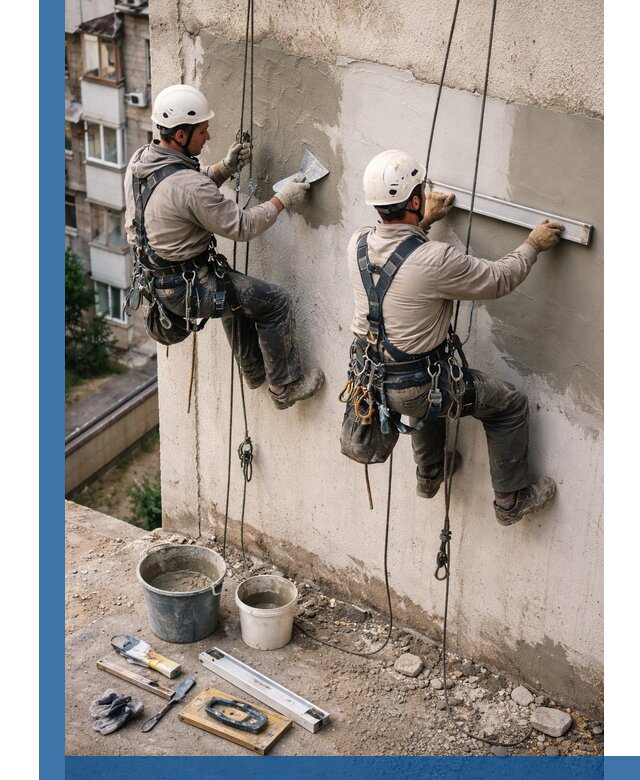 Комплексный ремонт штукатурного фасада с гарантией в Карпинске