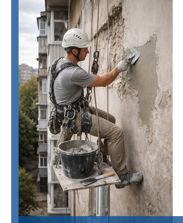 Восстановление фасадной штукатурки в Карпинске с гарантией качества