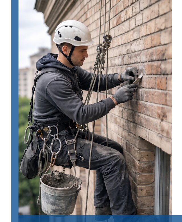 Качественный ремонт кирпичной кладки фасада в Карпинске с гарантией