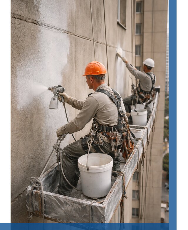 Грунтовка фасада на высоте в Карпинске от 123 р. | ВЫСОТНИК-Кпн