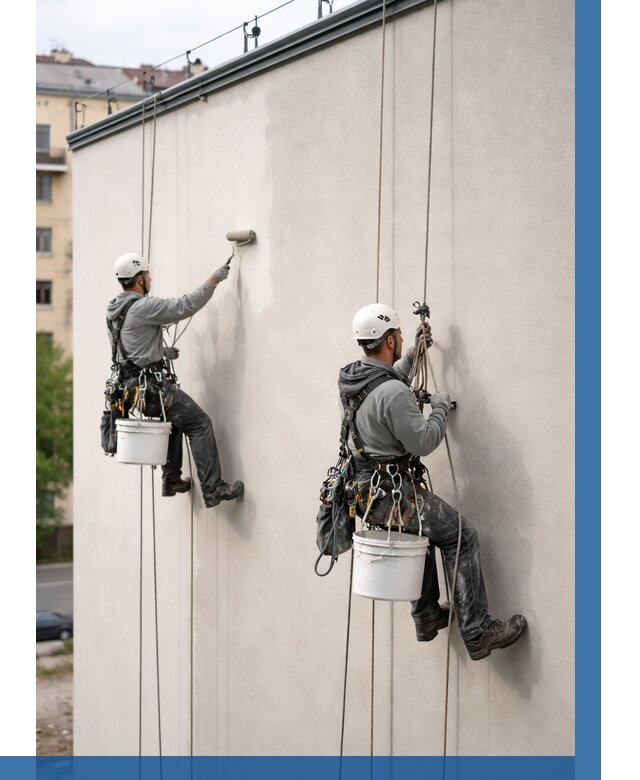 Покраска оштукатуренного фасада в Карпинске от 329 р. | ВЫСОТНИК-Кпн