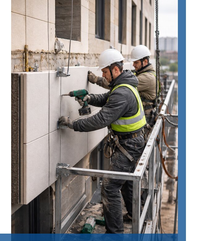 Монтаж фасадных термопанелей в Карпинске от 1540 р. | ВЫСОТНИК-Кпн