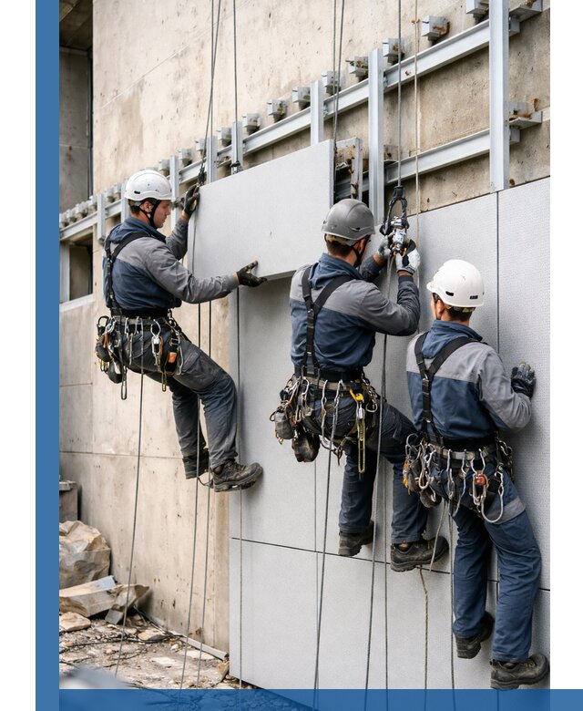 Монтаж вентилируемого фасада в Карпинске под ключ с гарантией качества