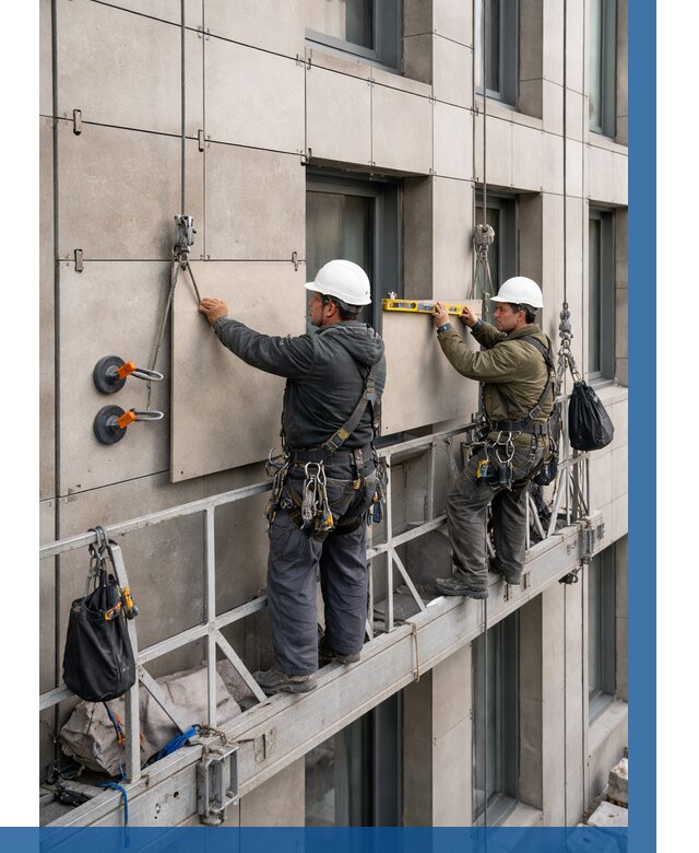 Монтаж керамогранита на фасад в Карпинске от 2567 р. | ВЫСОТНИК-Кпн