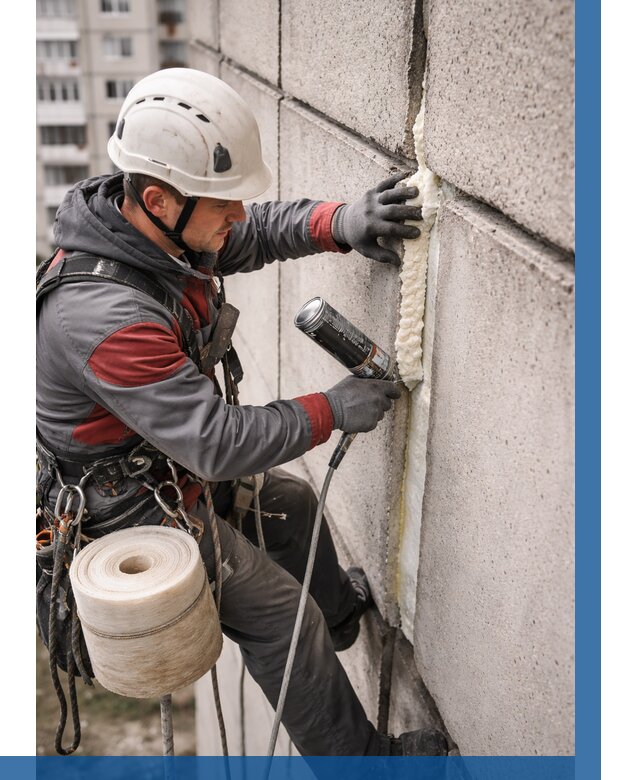 Утепление межпанельных швов в Карпинске от 719 р. | ВЫСОТНИК-Кпн