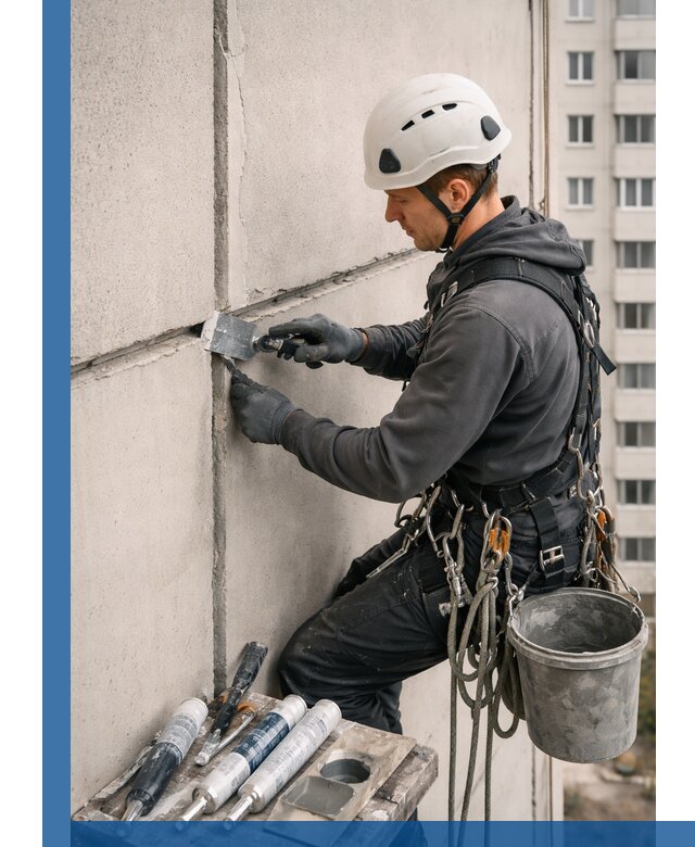 Ремонт межпанельных швов в Карпинске герметизация и восстановление
