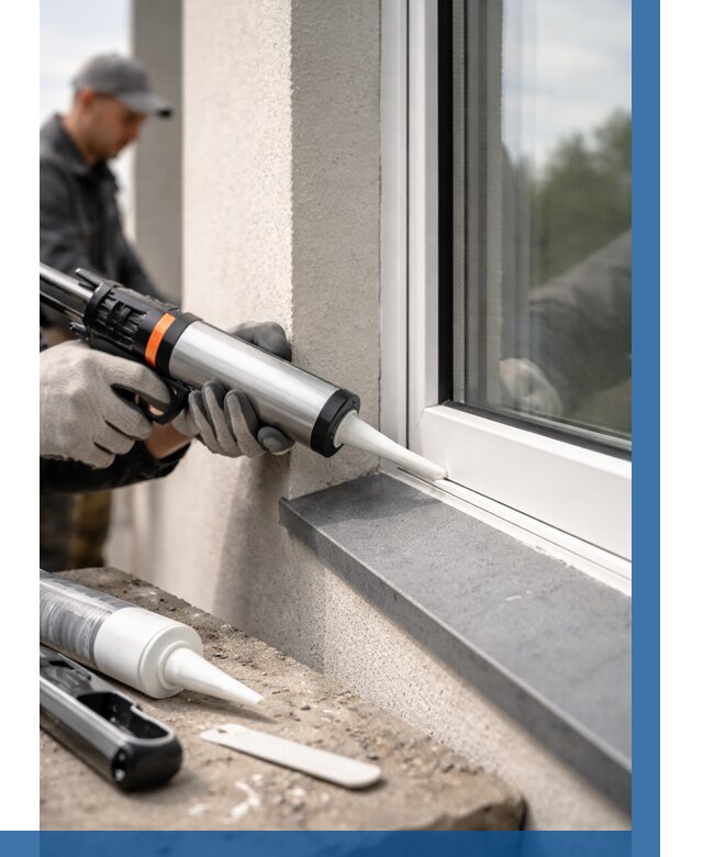 Герметизация монтажных швов окон в Карпинске от 667 р. | ВЫСОТНИК-Кпн