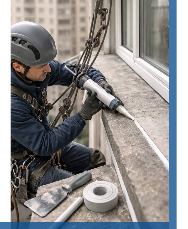 Герметизация балконного козырька в Карпинске от 4621 р. | ВЫСОТНИК-Кпн