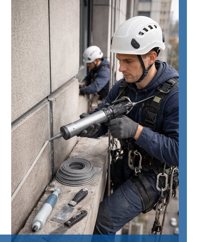 Герметизация деформационных швов фасада в Карпинске от 719 | ВЫСОТНИК-Кпн