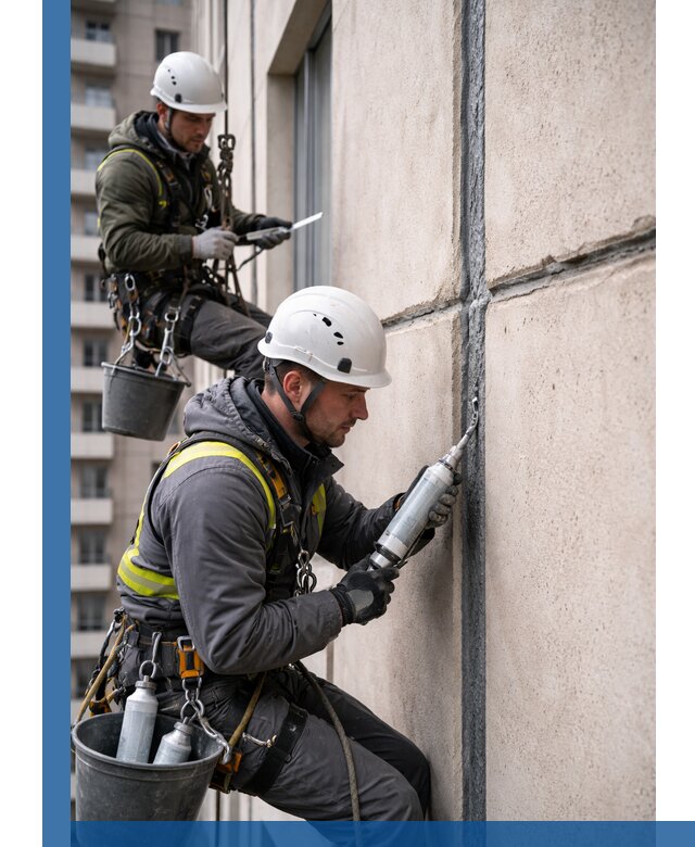 Герметизация деформационных швов фасада в Карпинске качественно