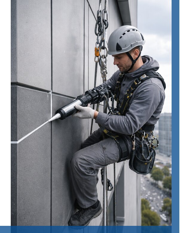 Герметизация стыков фасадных панелей в Карпинске от 6674 р.| ВЫСОТНИК-Кпн