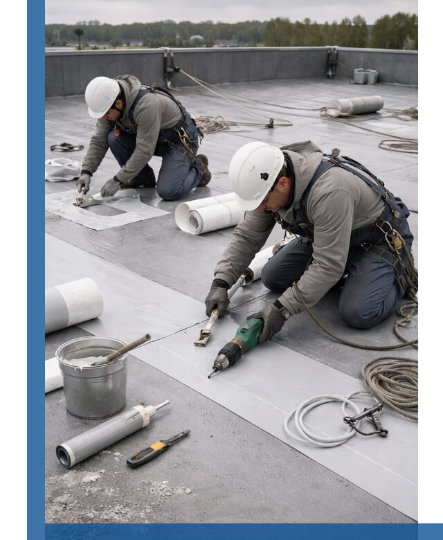 Ремонт мембранной кровли в Карпинске качественно и с гарантией