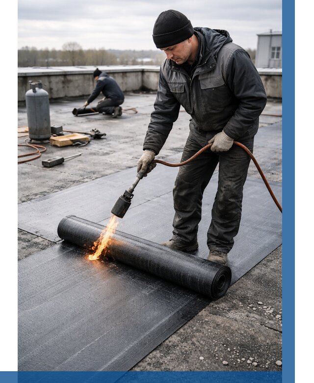 Ремонт наплавляемой кровли в Карпинске от 719 р. | ВЫСОТНИК-Кпн