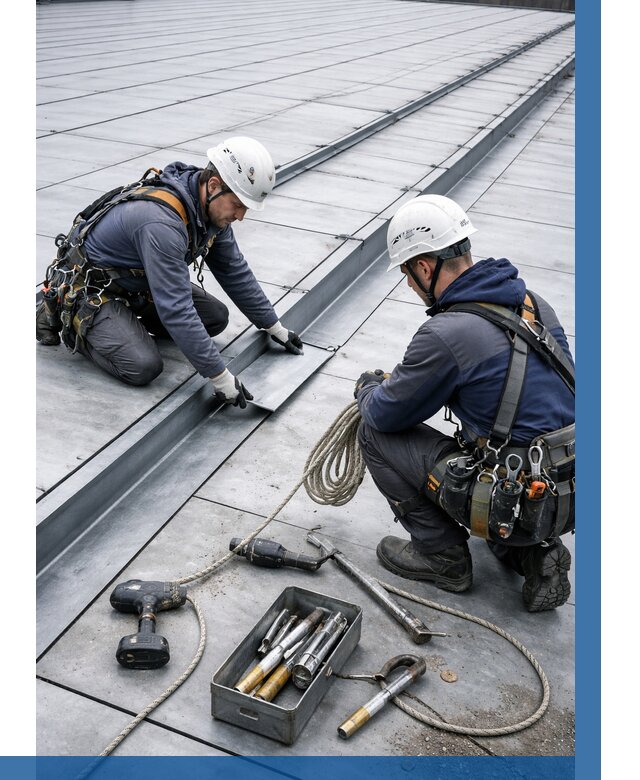 Ремонт фальцевой кровли в Карпинске от 719 р. | ВЫСОТНИК-Кпн