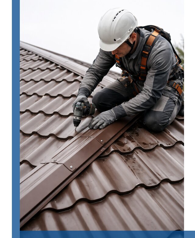 Ремонт металлочерепицы на крыше в Карпинске профессионально