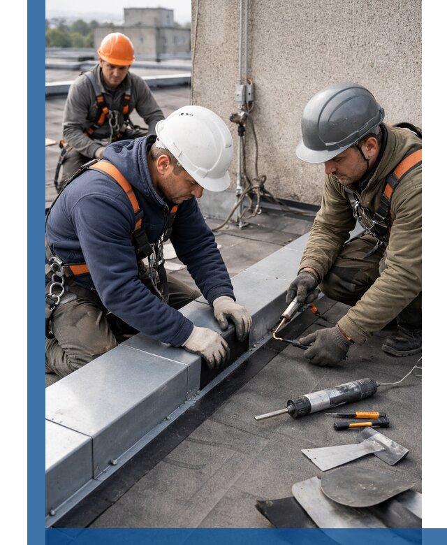 Ремонт кровельных примыканий в Карпинске профессионально