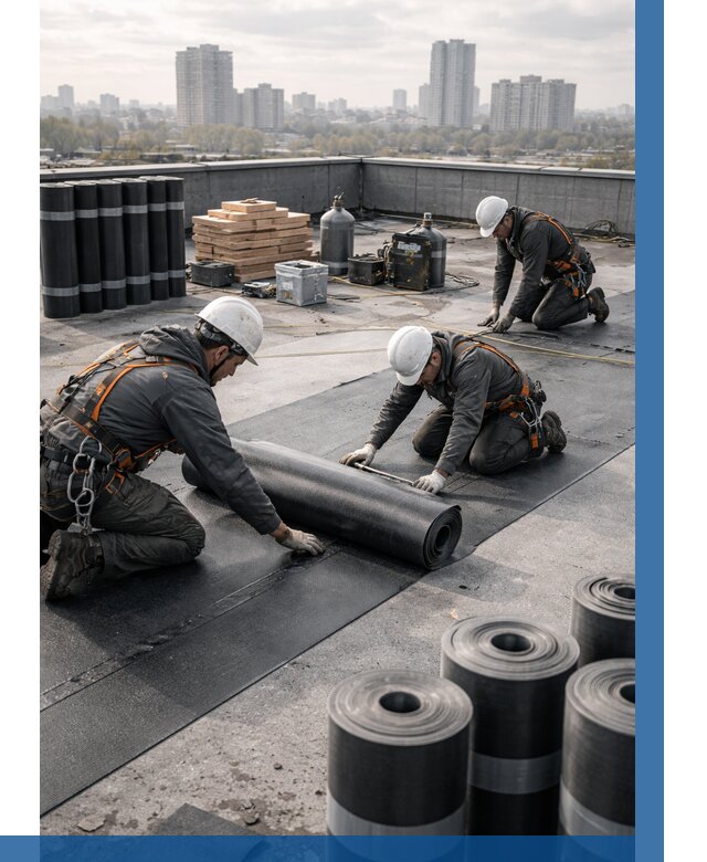 Монтаж мягкой кровли под ключ в Карпинске от 462 р. | ВЫСОТНИК-Кпн