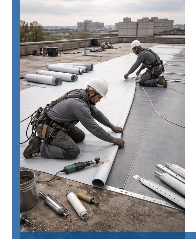 Монтаж мембранной кровли в Карпинске для промышленных зданий