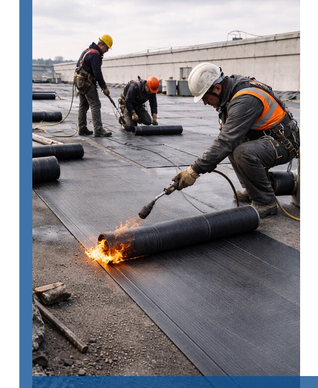 Монтаж наплавляемой кровли в Карпинске профессионально