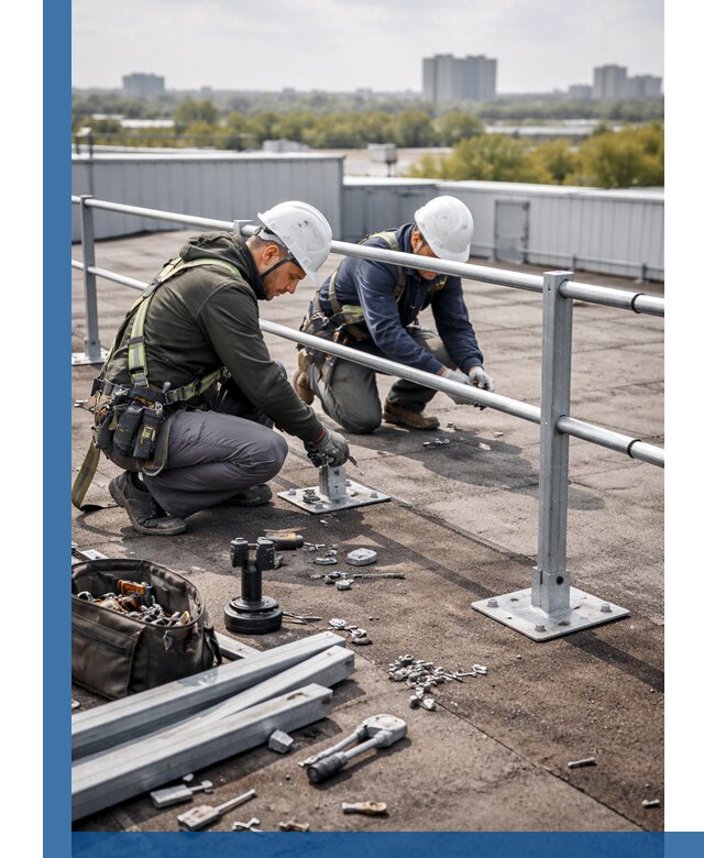 Монтаж кровельного ограждения в Карпинске под ключ с гарантией