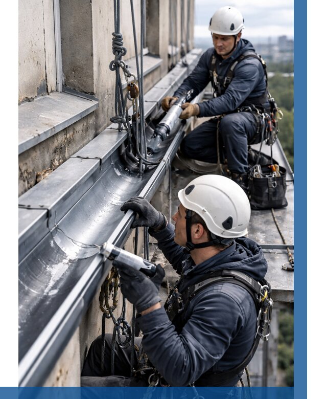 Ремонт водосточных желобов в Карпинске от 6674 р. | ВЫСОТНИК-Кпн