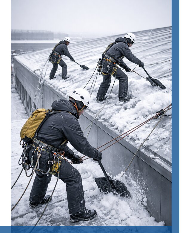 Очистка навесов от снега в Карпинске от 4621 р. | ВЫСОТНИК-Кпн