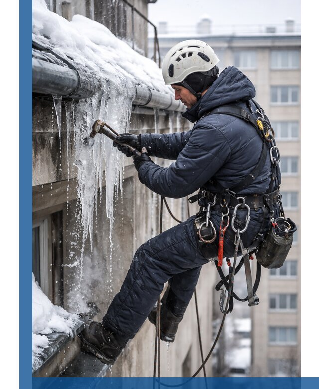 Удаление наледи и чистка водостоков в Карпинске оперативно и безопасно