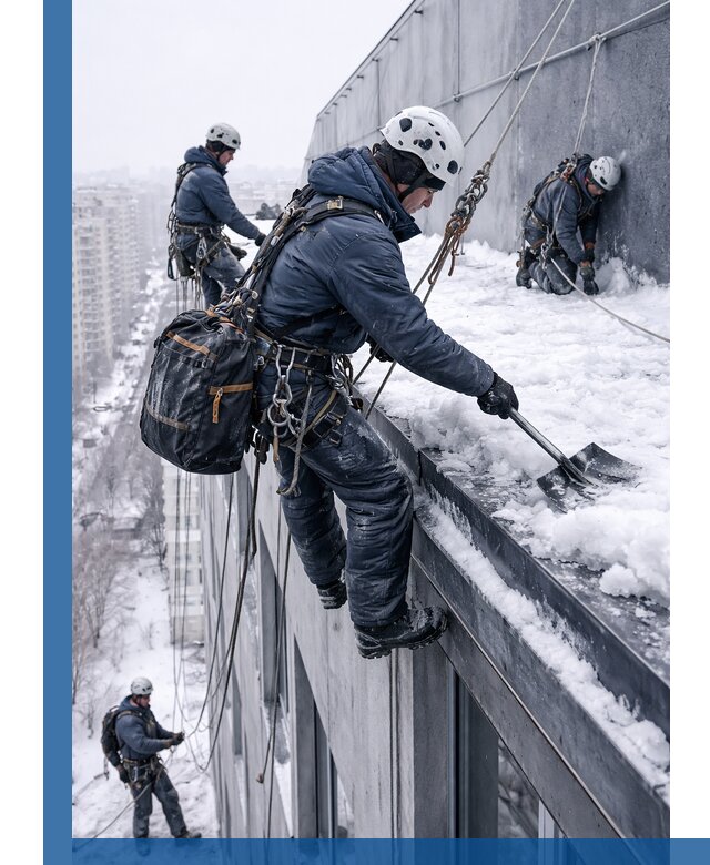 Абонентское обслуживание кровли зимой в Карпинске регулярный уход