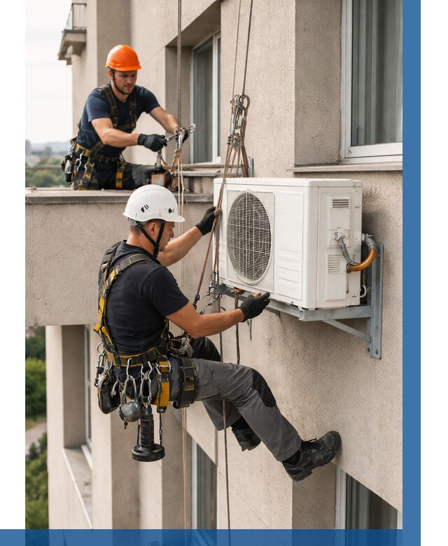 Монтаж внешнего блока кондиционера в Карпинске от 6674 р. | ВЫСОТНИК-Кпн