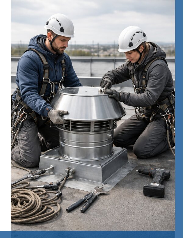 Установка дефлекторов на кровле в Карпинске от 4621 р. | ВЫСОТНИК-Кпн