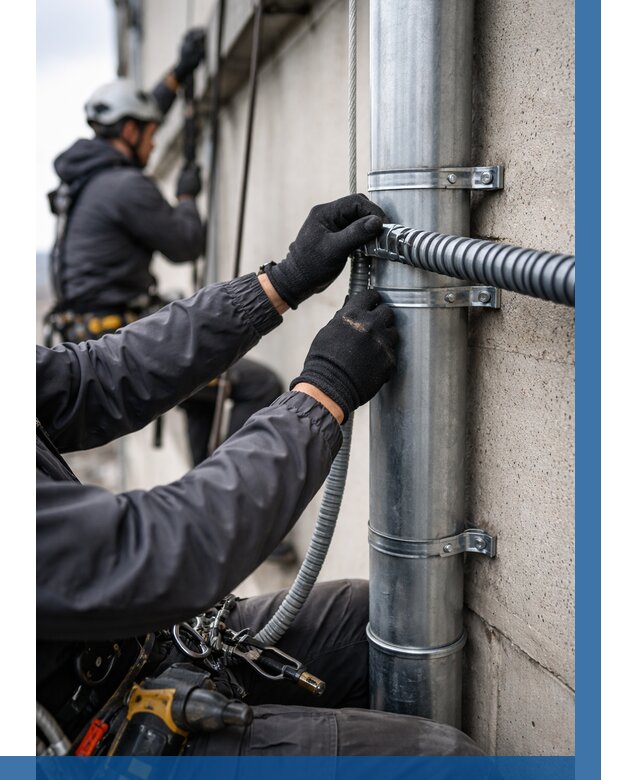 Монтаж гофры для кабеля в Карпинске от 308 р. | ВЫСОТНИК-Кпн