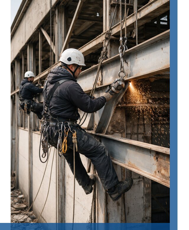 Демонтаж металлоконструкций на высоте в Карпинске от 6674р. |ВЫСОТНИК-Кпн