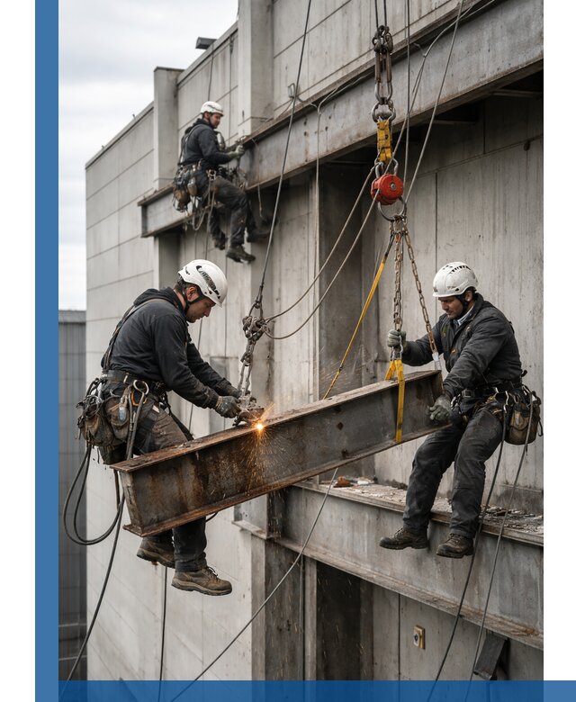 Демонтаж металлоконструкций на высоте в Карпинске под ключ