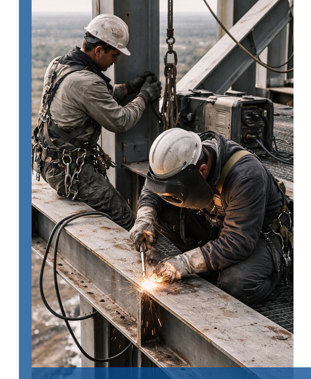 Высотные сварочные работы в Карпинске для промышленных объектов