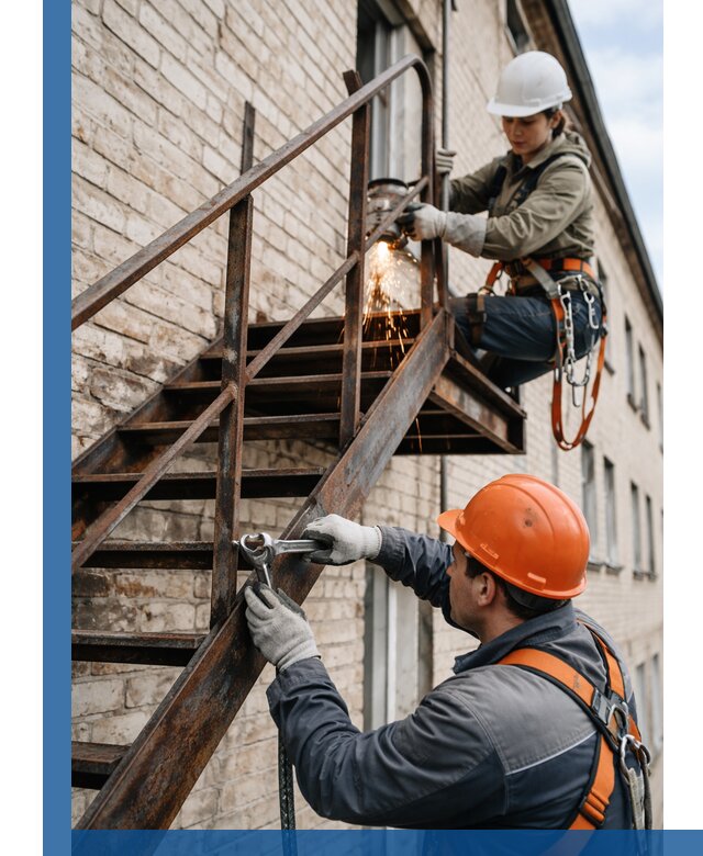 Ремонт и восстановление пожарных лестниц с выездом в Карпинске