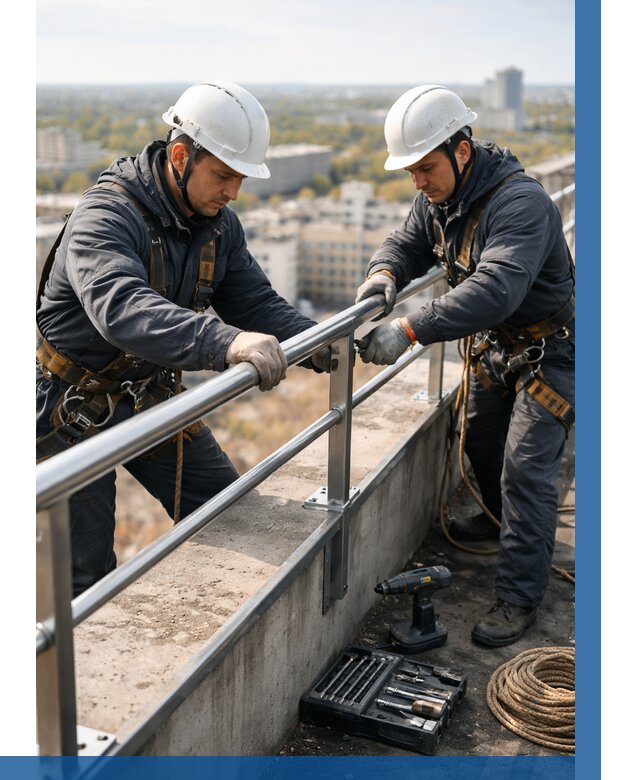 Монтаж перил на высоте в Карпинске от 2567 р. | ВЫСОТНИК-Кпн