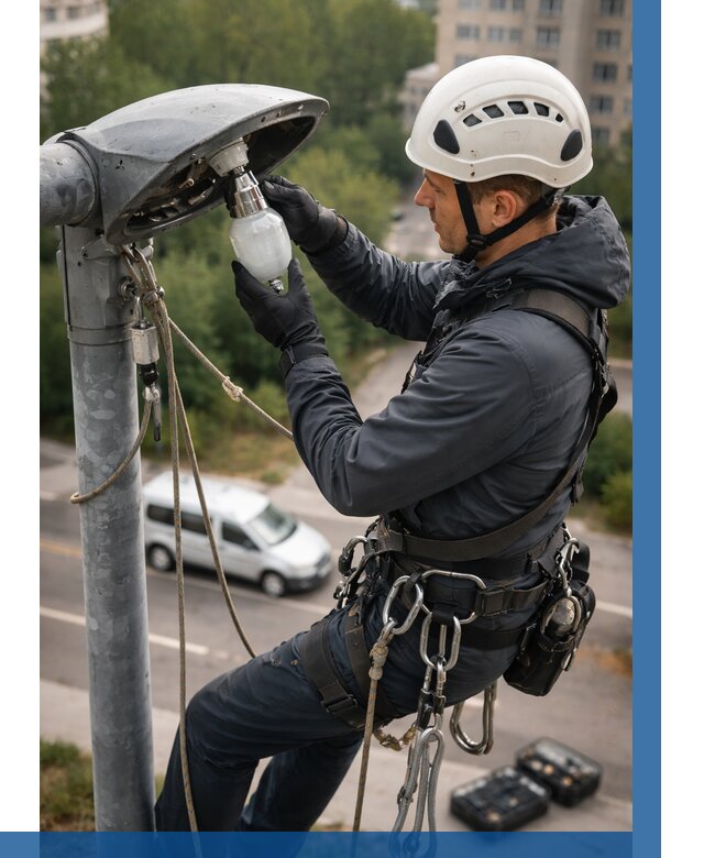 Замена ламп на высоте в Карпинске от 2567 р. | ВЫСОТНИК-Кпн