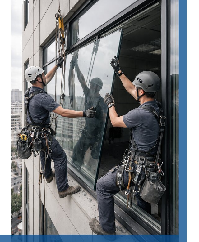 Замена стеклопакетов на высоте в Карпинске от 5647 р. | ВЫСОТНИК-Кпн