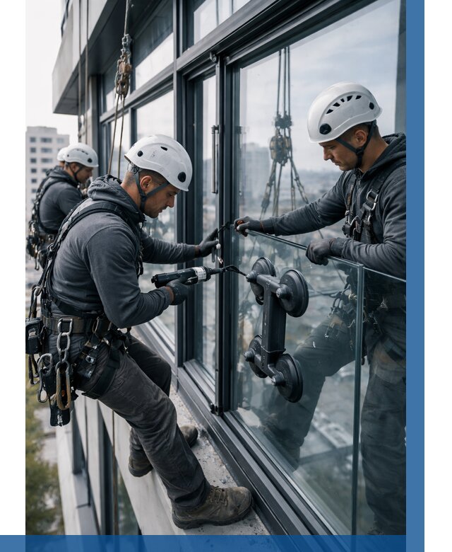 Витражное остекление зданий в Карпинске от 3594 р. | ВЫСОТНИК-Кпн