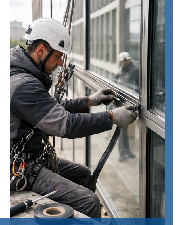 Ремонт витражных конструкций в Карпинске от 3594 р. | ВЫСОТНИК-Кпн