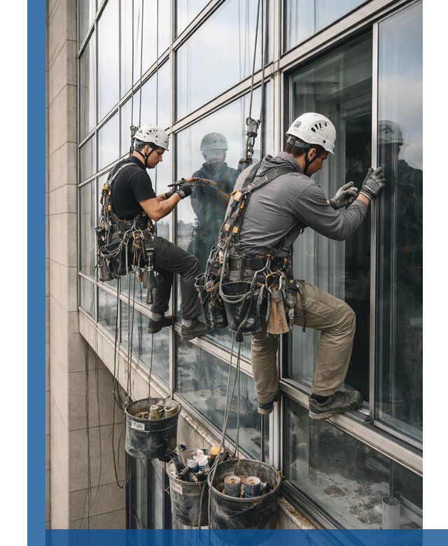 Ремонт витражных конструкций и фасадного остекления в Карпинске